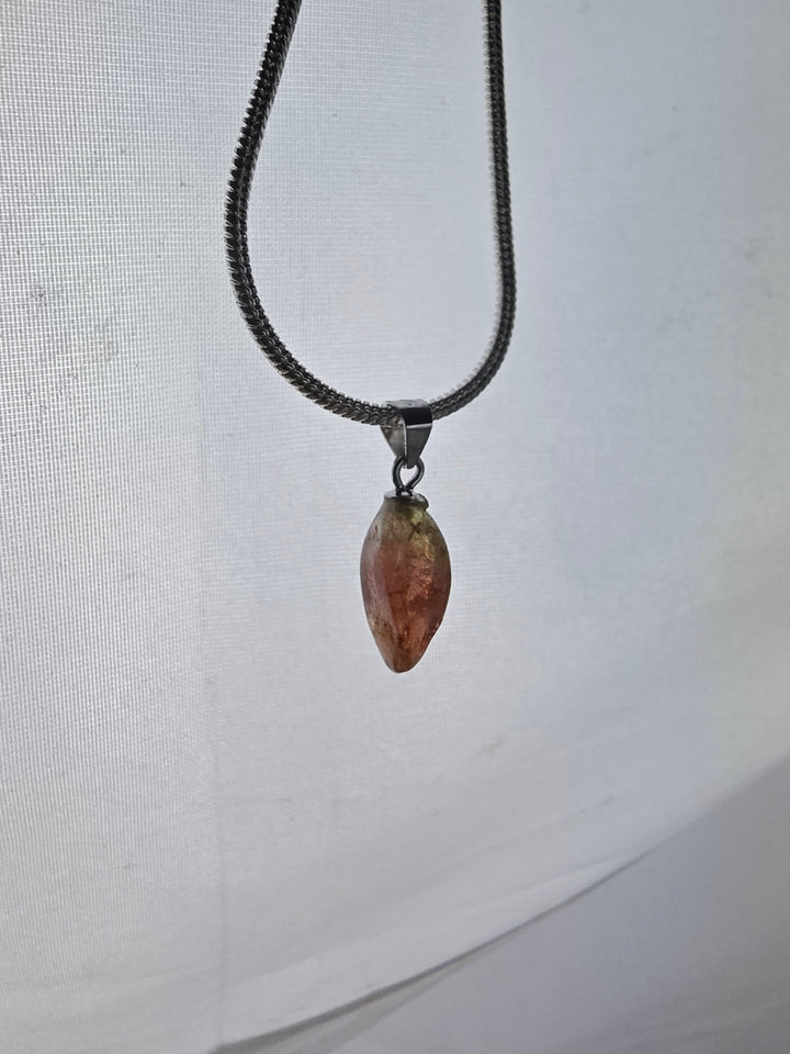 Pink & Green Tourmaline Silver Pendant — Flow & Flourish