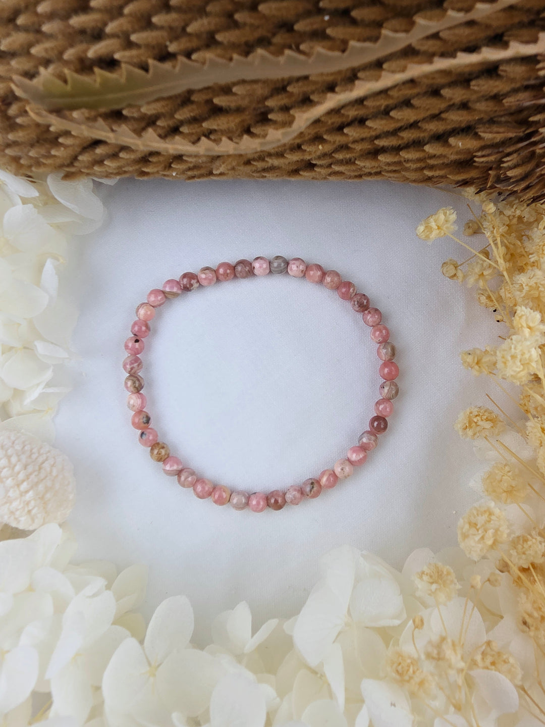 Rhodochrosite Bracelet - 4mm
