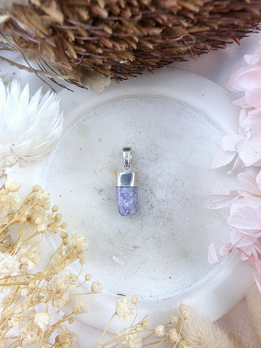 Sapphire Silver Pendant