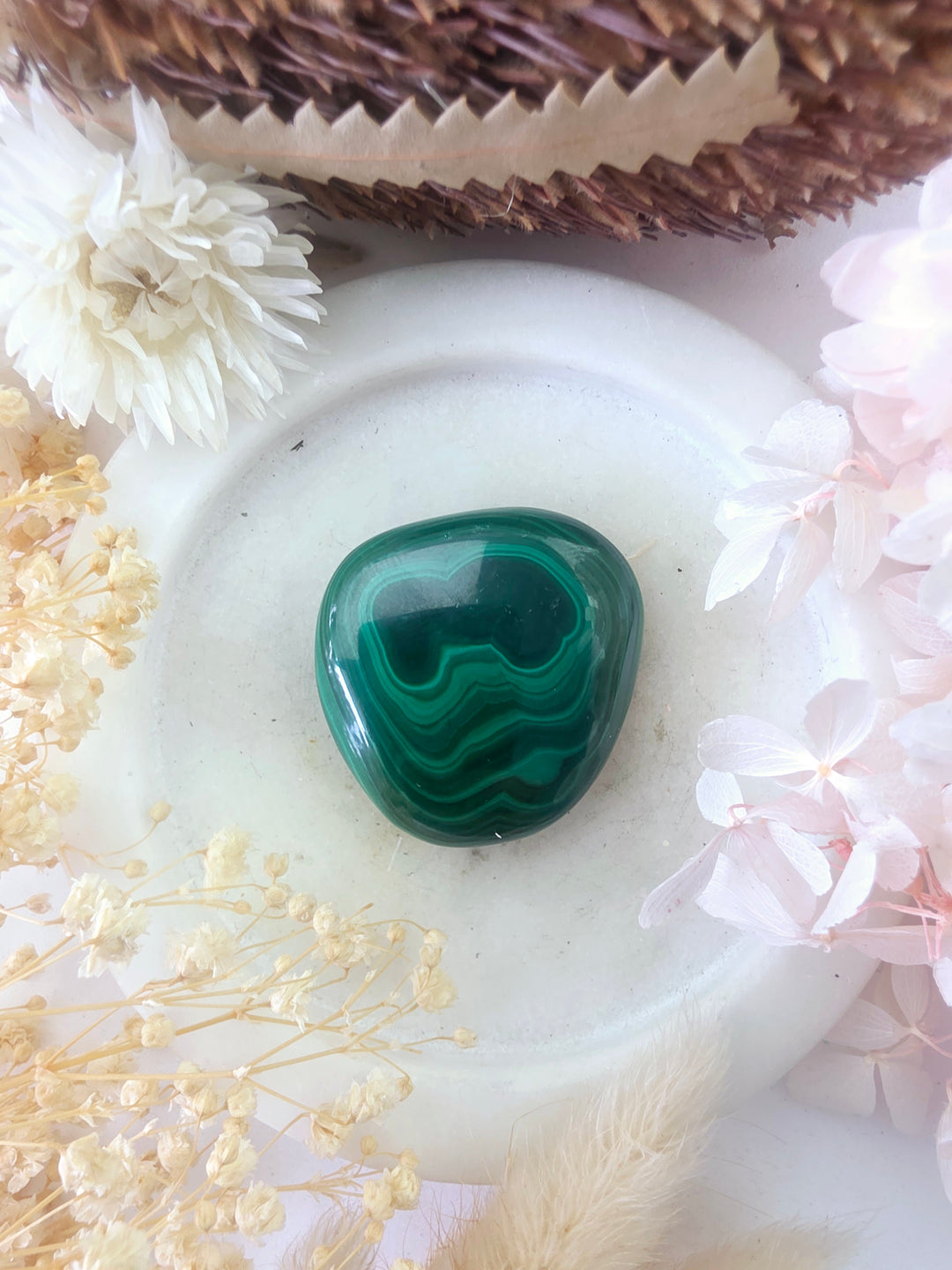 Malachite Flat Stone