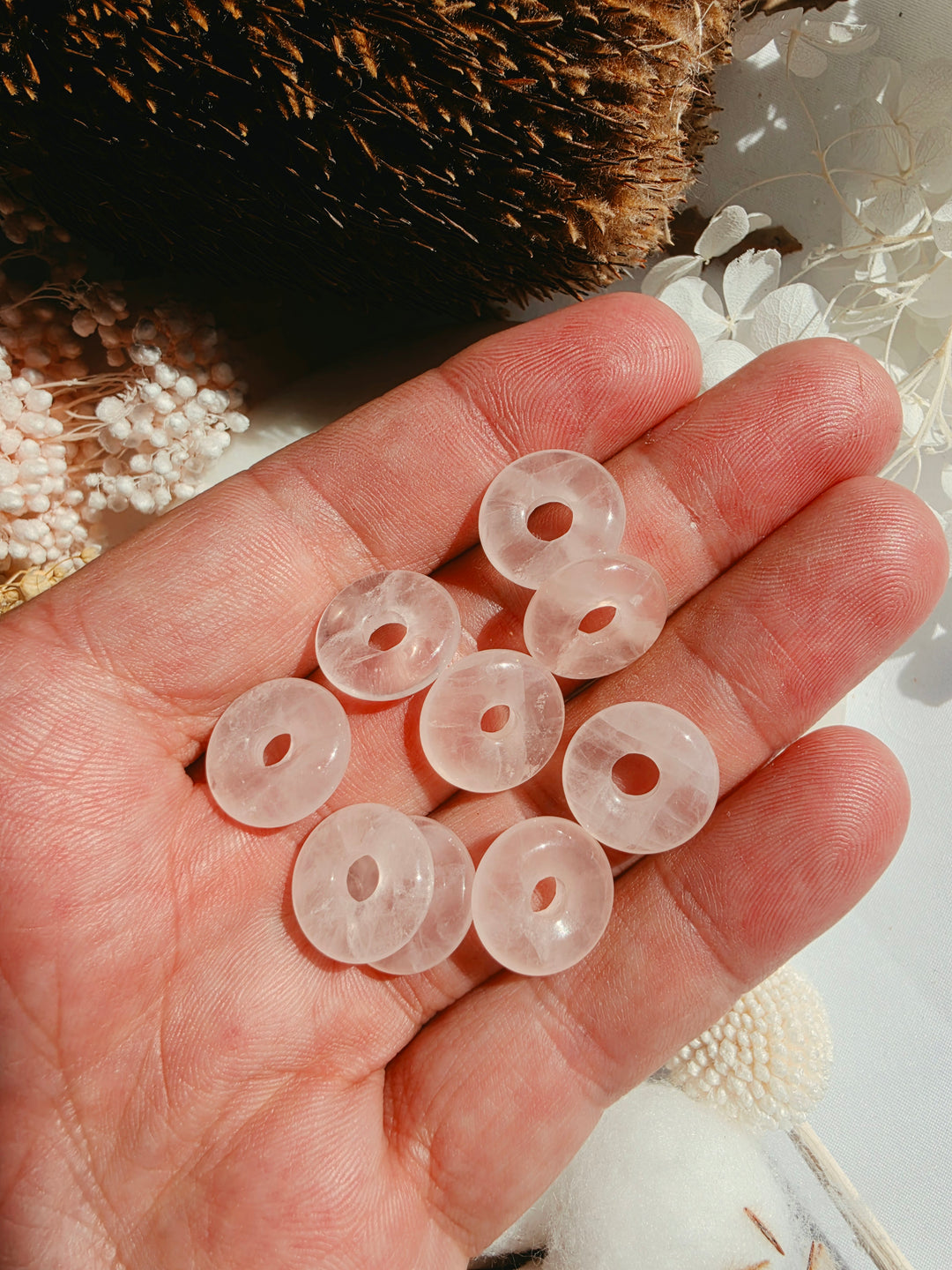 Rose Quartz Donut Pendant