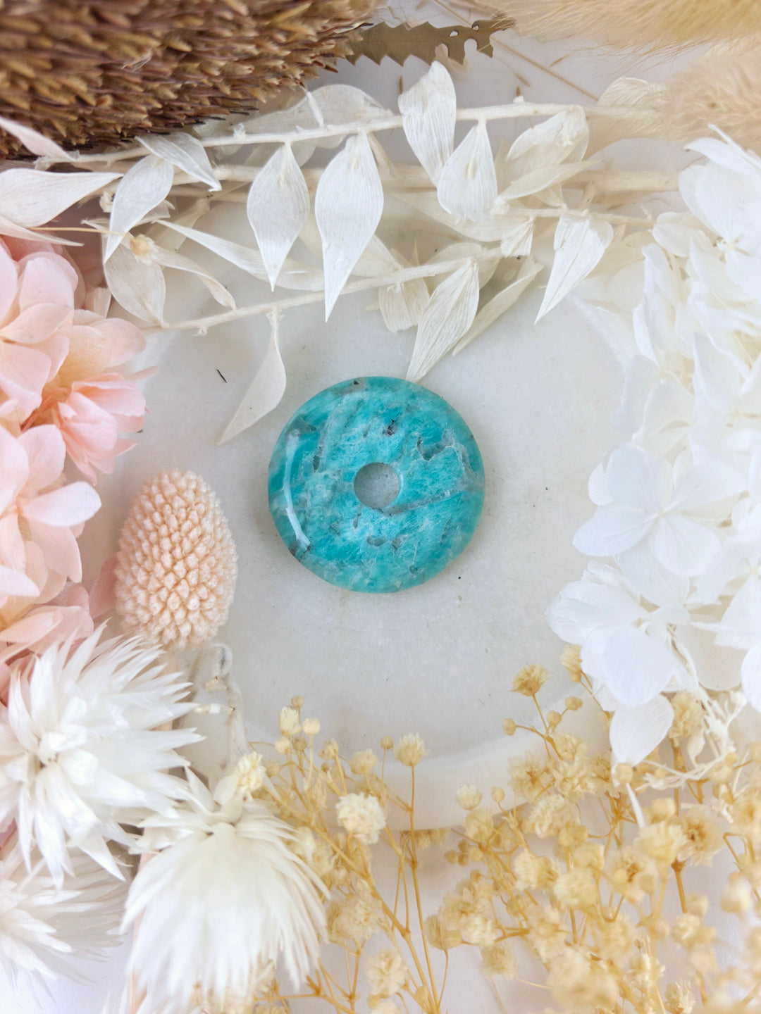 Amazonite Donut Pendant