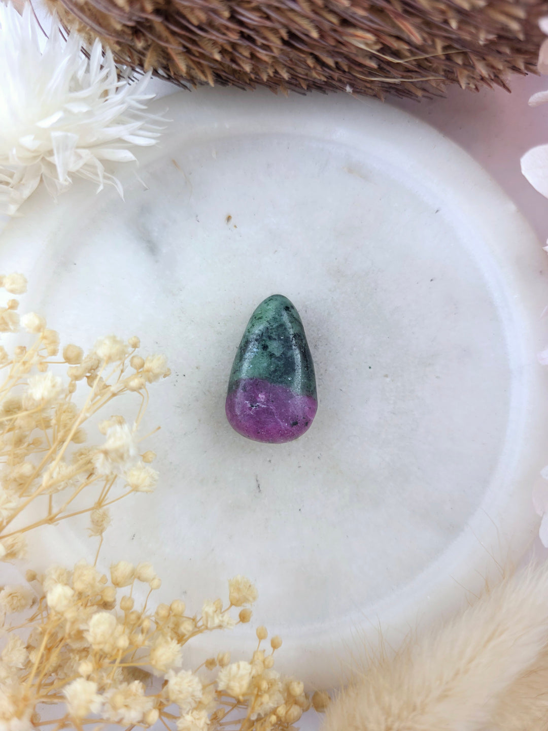 Ruby Zoisite Tumbled Pendant