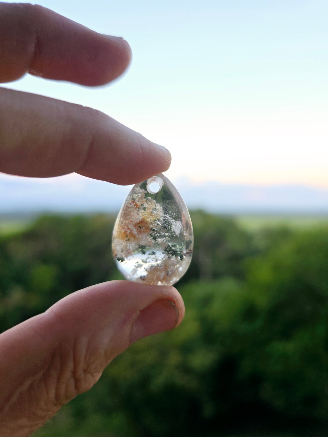 Lodolite Garden Quartz Pendant