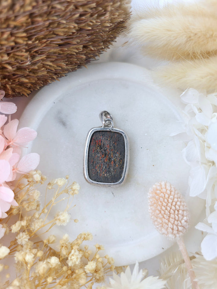 Dinosaur Bone Silver Pendant
