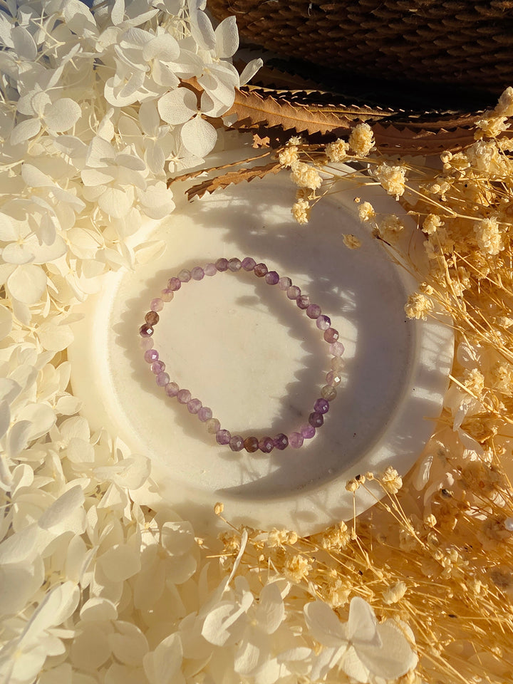 Amethyst Faceted Bracelet - 4mm
