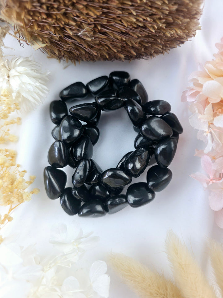 Shungite Bracelet - Tumbled 15/20mm