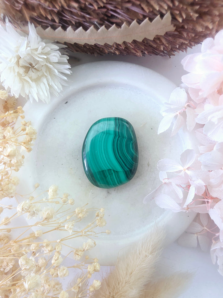 Malachite Flat Stone
