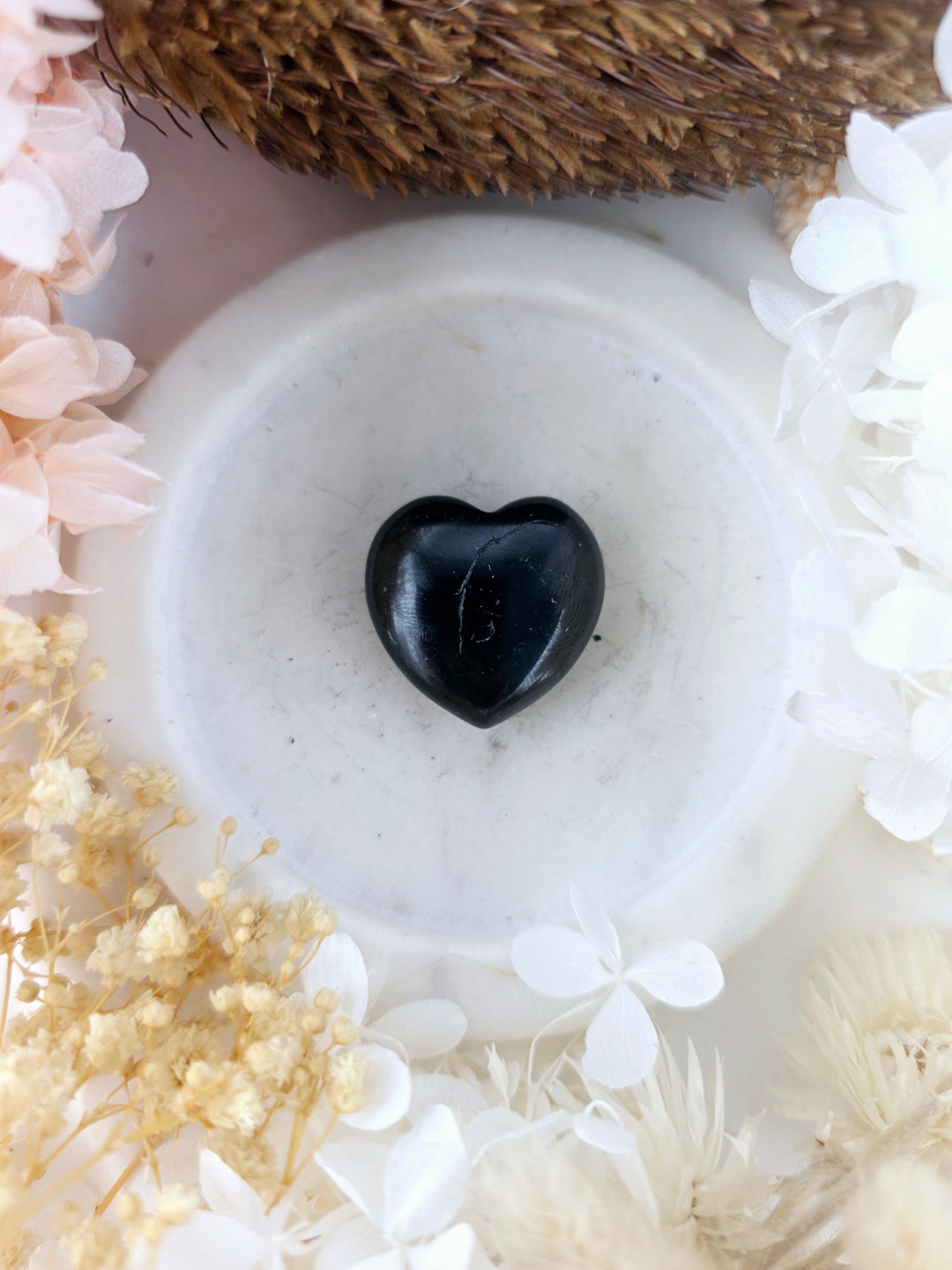 Black Tourmaline Heart