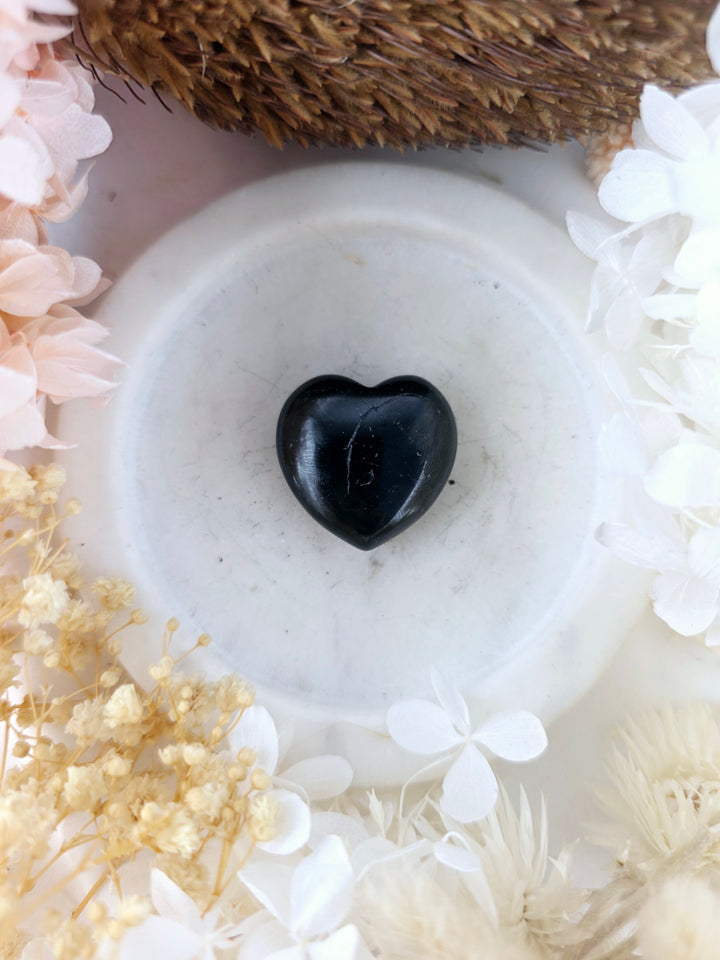 Black Tourmaline Heart