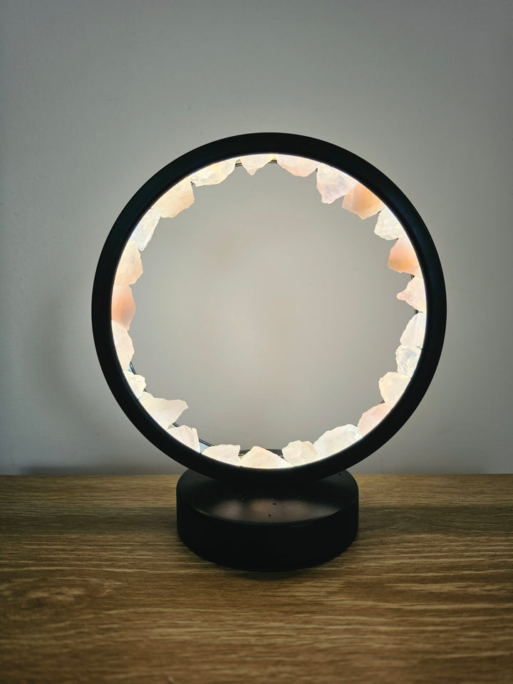 Rose Quartz Halo Lamp