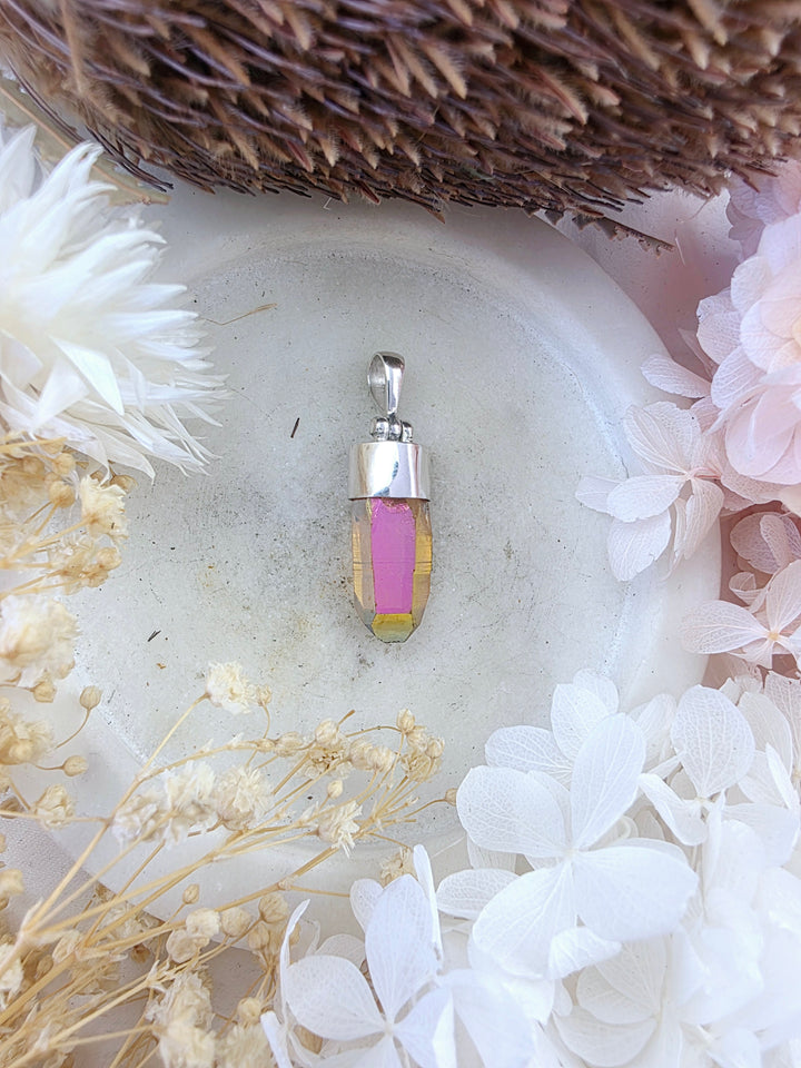 Sunset Aura Silver Pendant