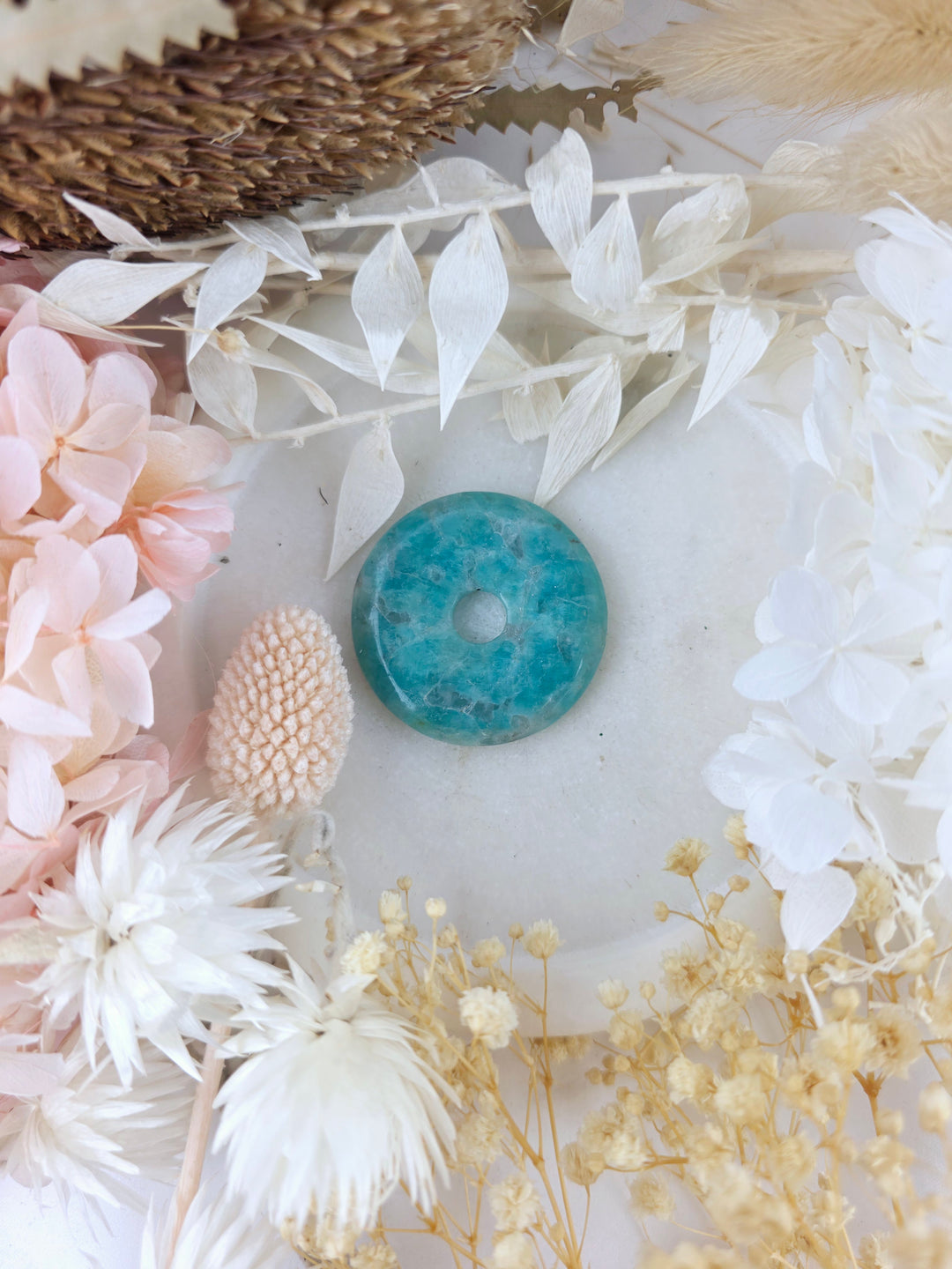Amazonite Donut Pendant