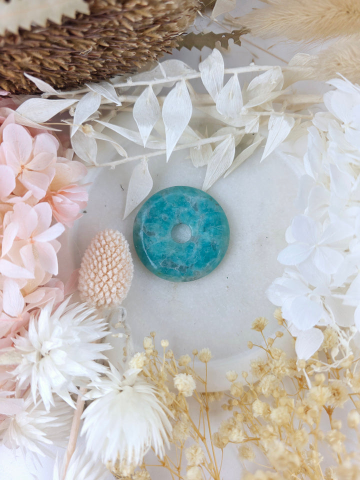 Amazonite Donut Pendant