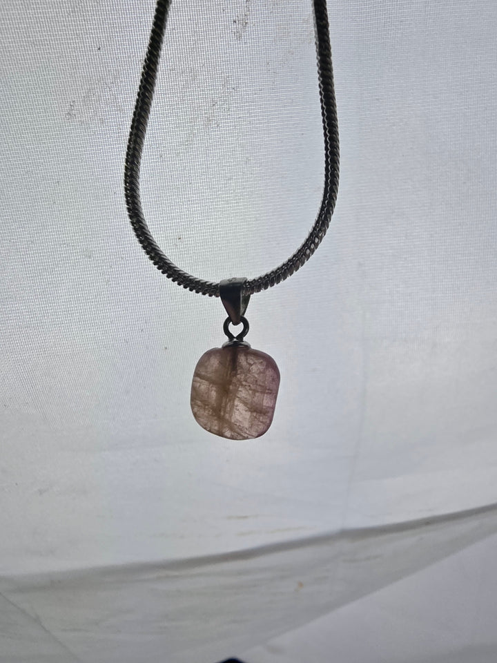 Pink & Green Tourmaline Silver Pendant — Flow & Flourish