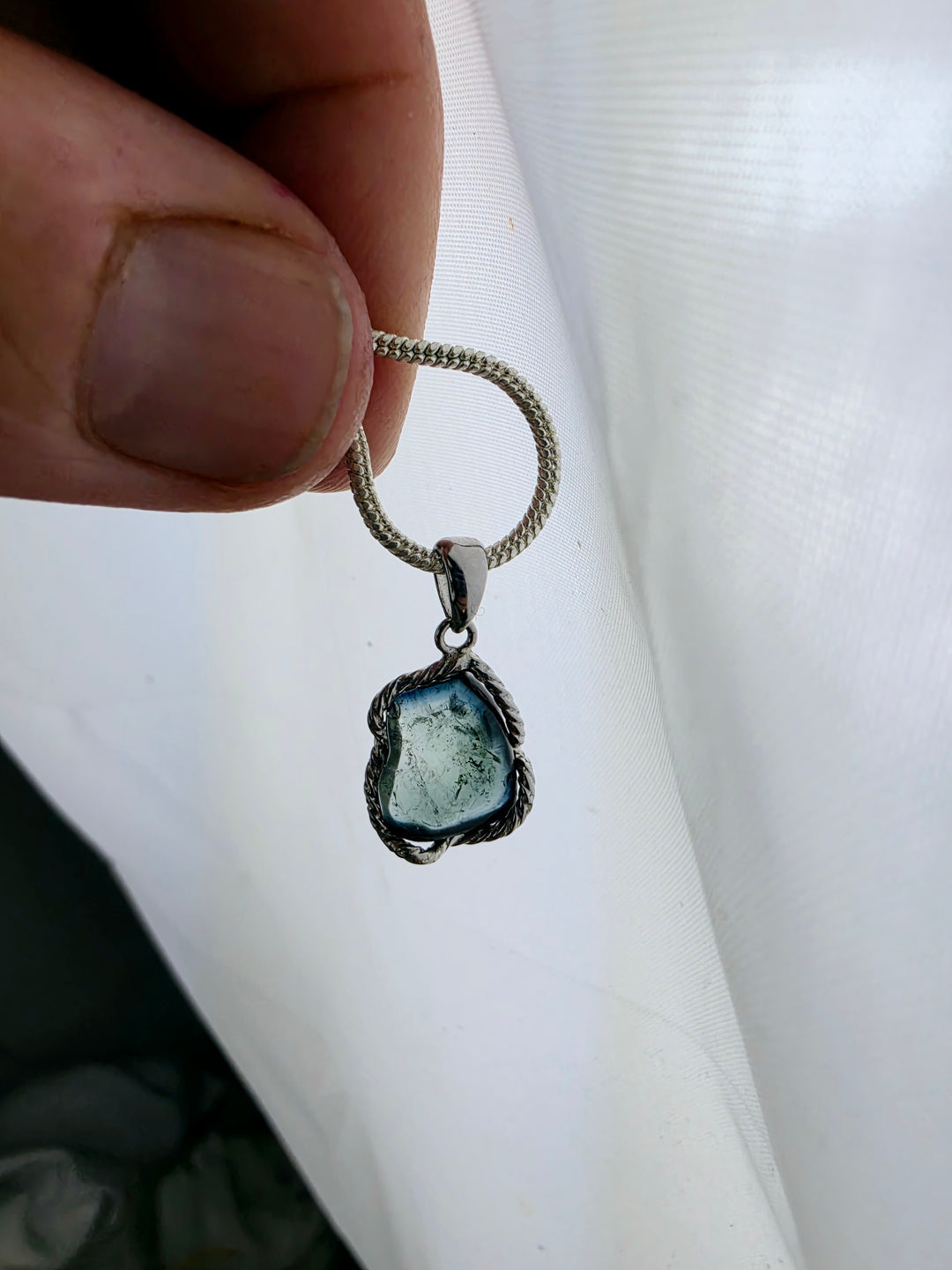 Indicolite (Blue) Tourmaline Silver Pendant