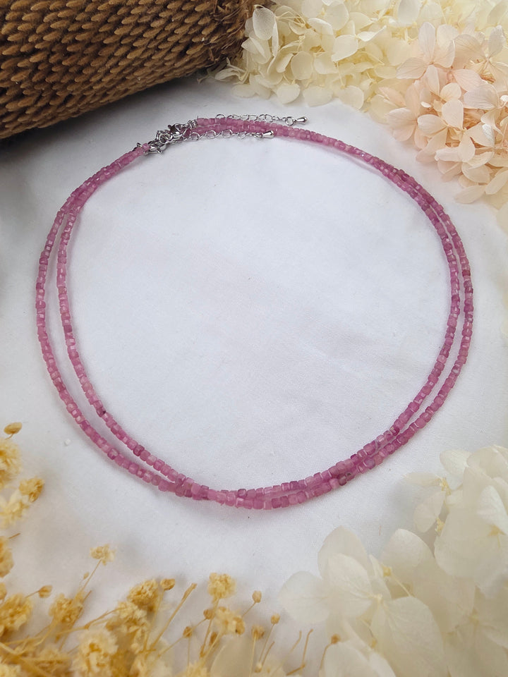 Pink Tourmaline Faceted Necklace — Worthy of Love