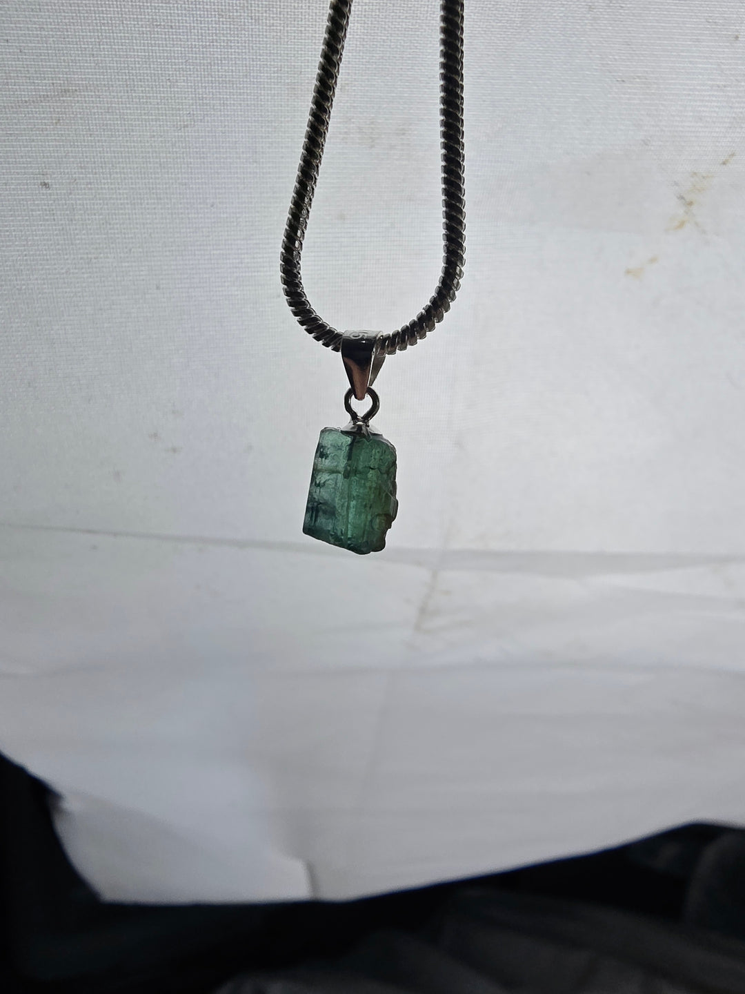 Green & Blue Tourmaline Silver Pendant — Flow & Flourish