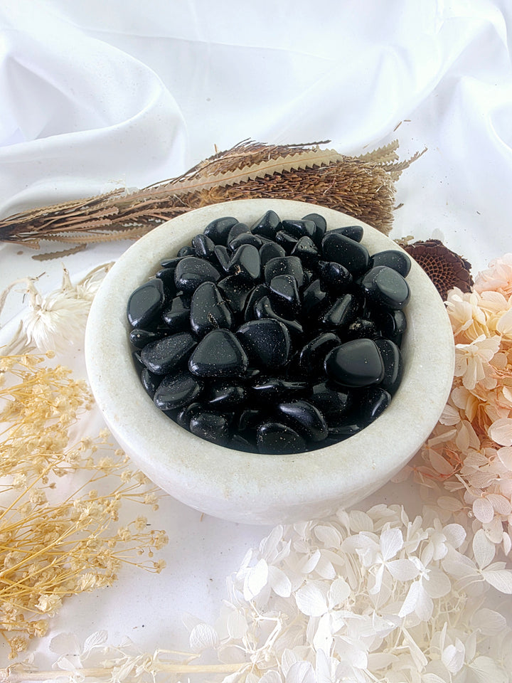 Black Obsidian Small Tumbled Stones
