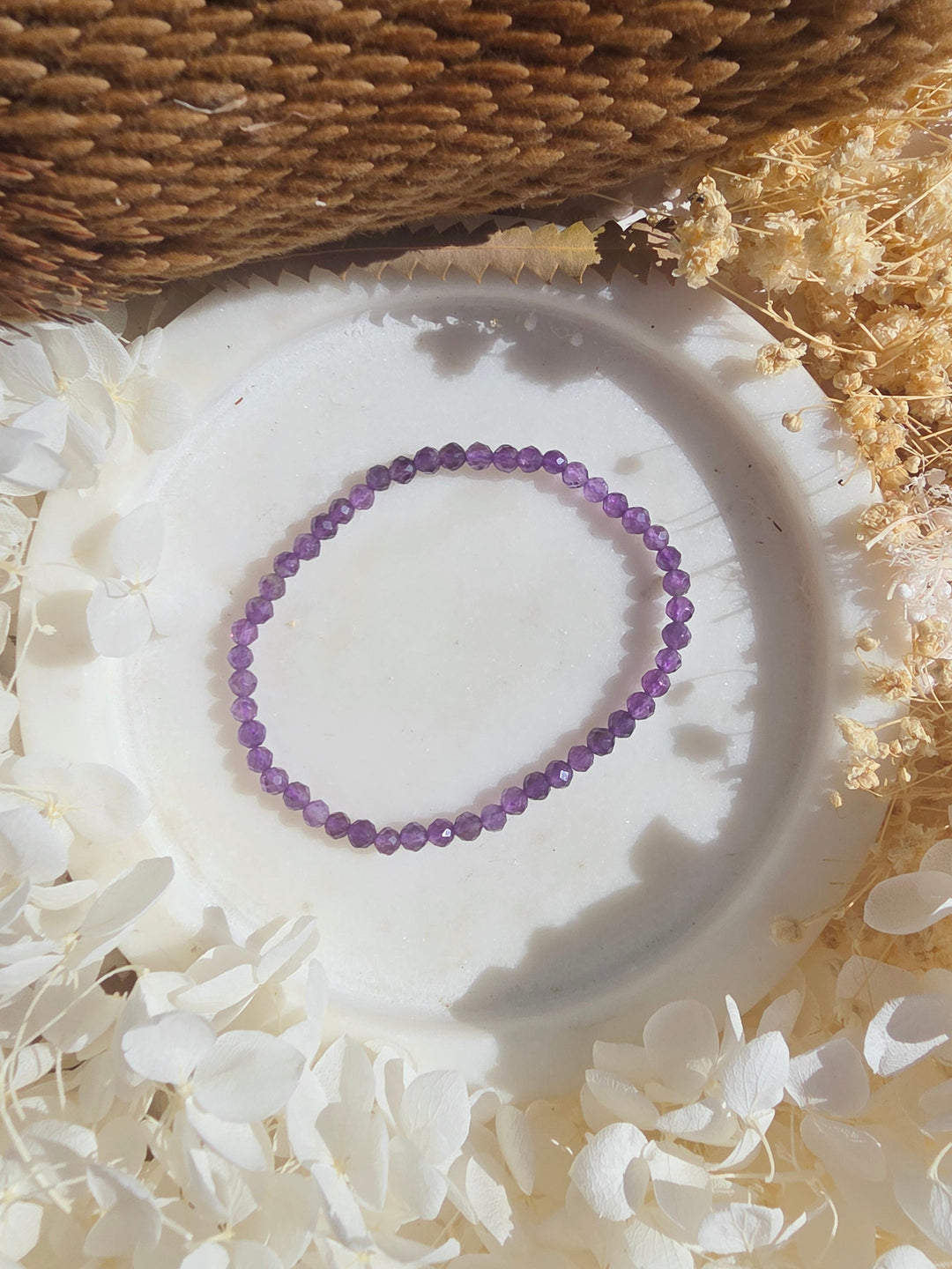 Amethyst Faceted Bracelet - 4mm