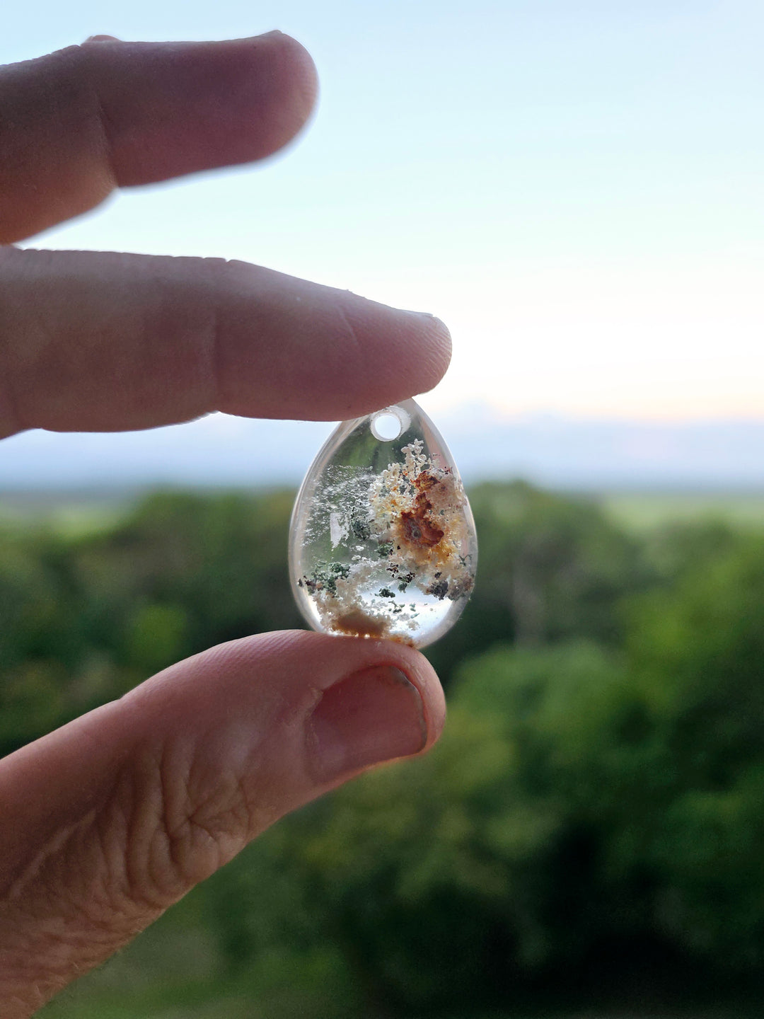 Lodolite Garden Quartz Pendant