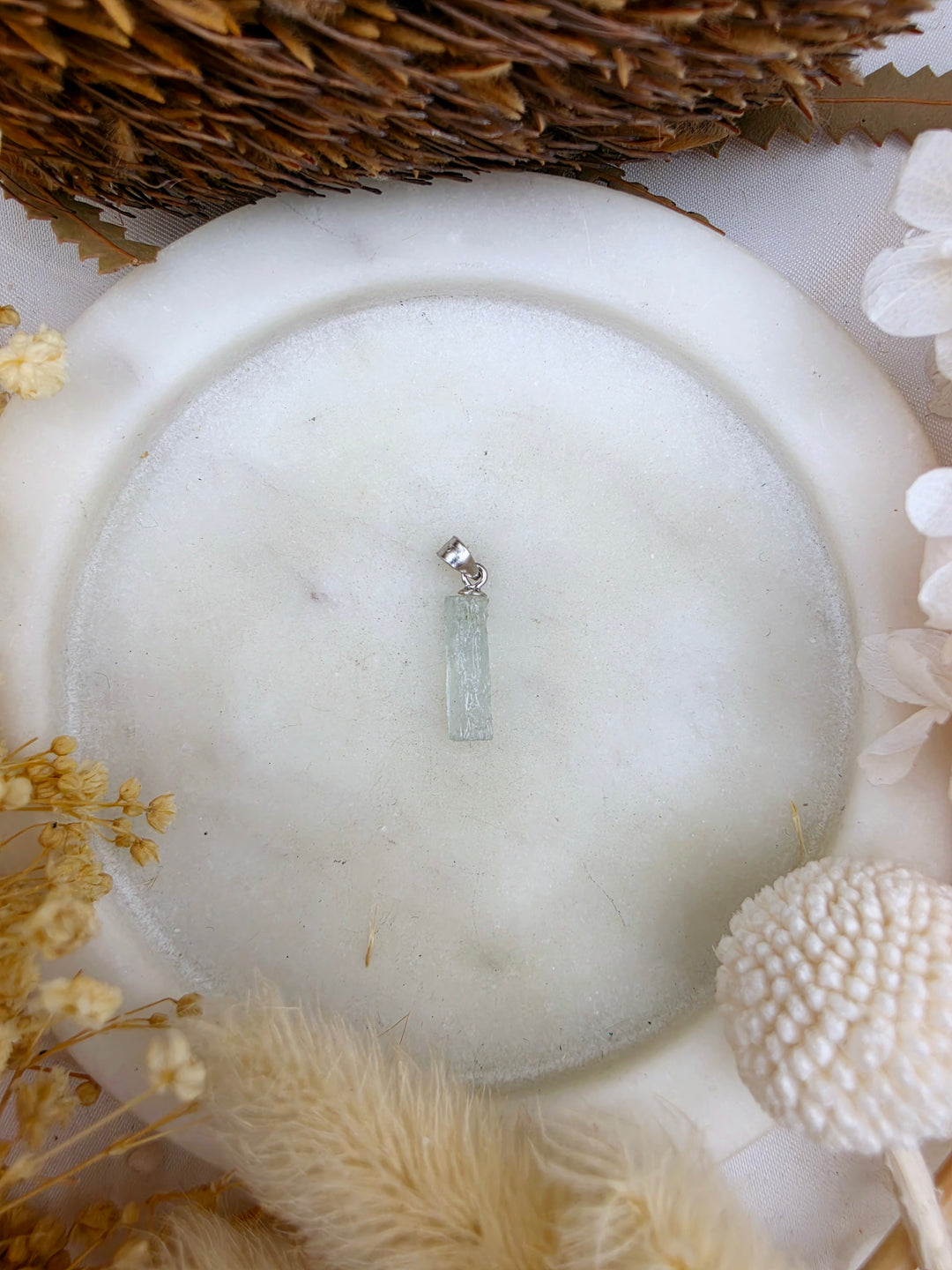 Emerald Natural Silver Pendant