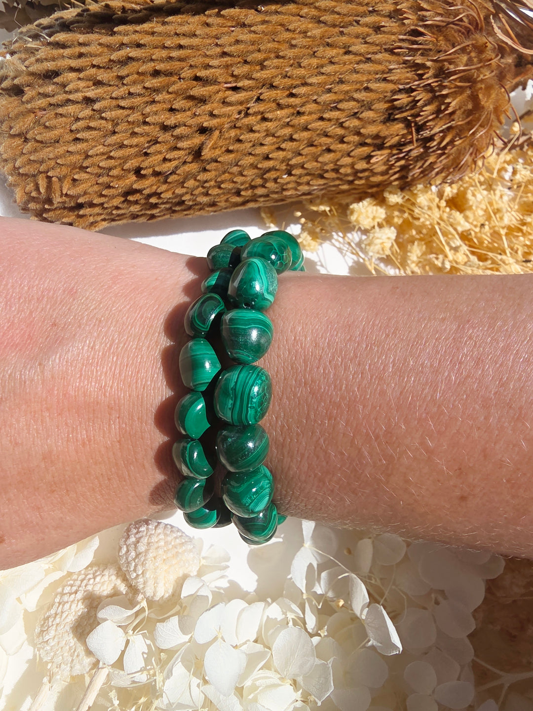 Malachite Bracelet - 10/12mm — Transform & Rise