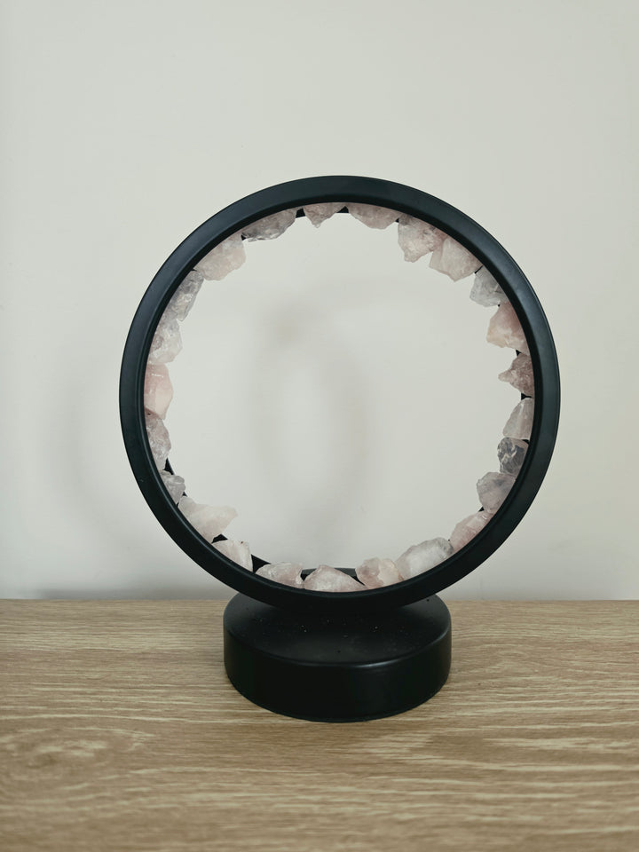 Rose Quartz Halo Lamp