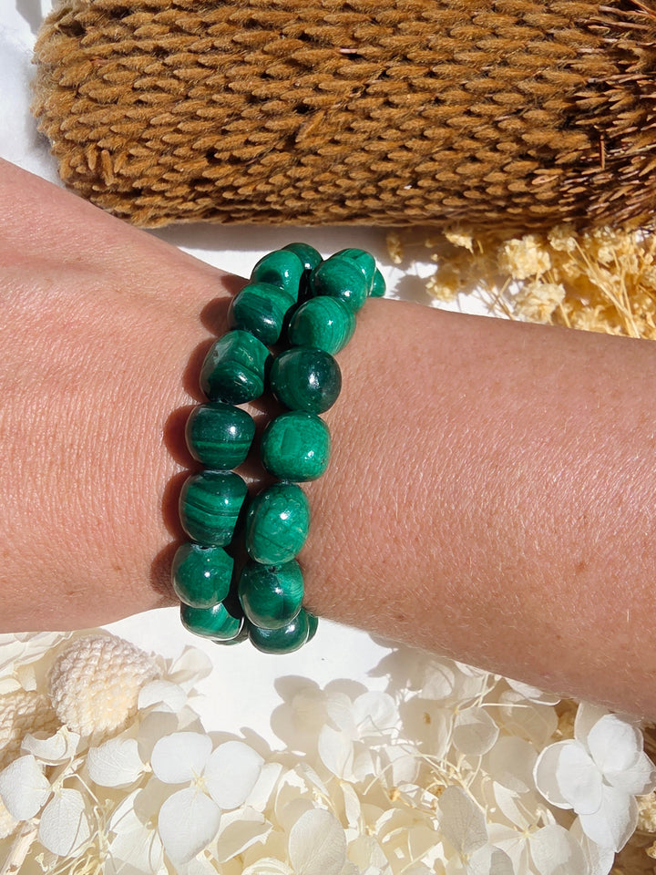 Malachite Bracelet - 8/10mm — Transform & Rise