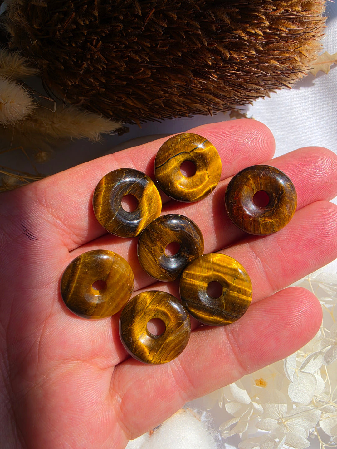 Tigers Eye Donut Pendant