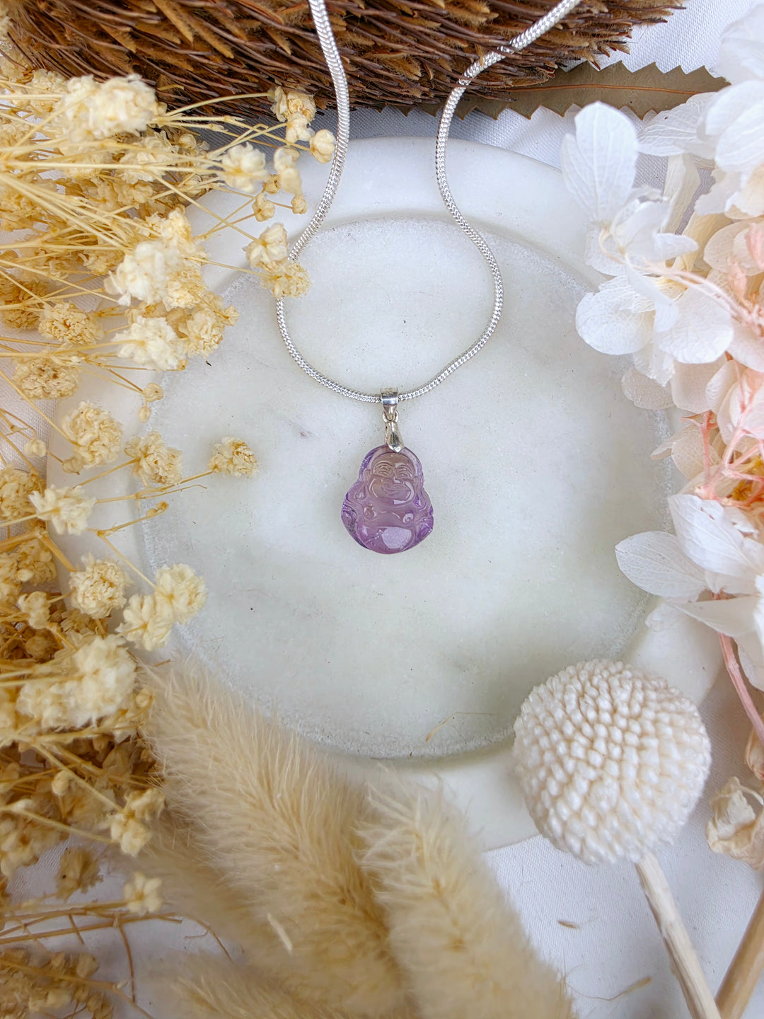 Ametrine Buddha Silver Pendant