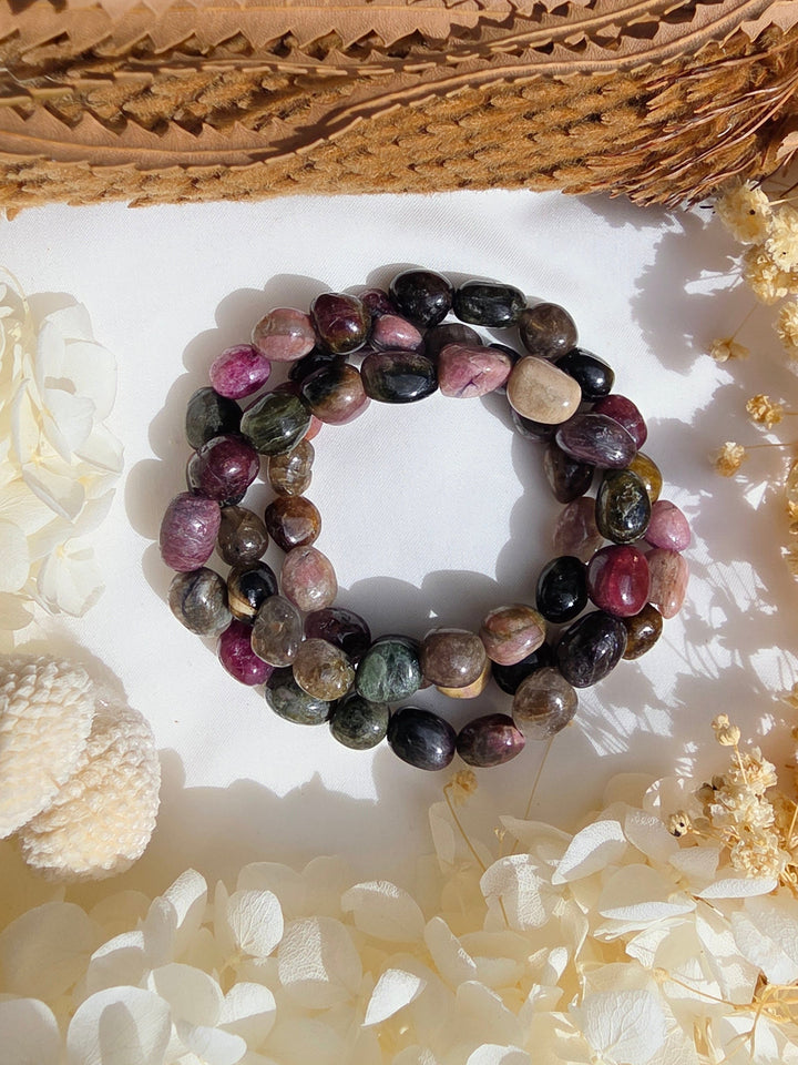 Watermelon Tourmaline Bracelet - 6/10mm