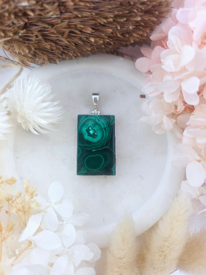 Malachite Silver Pendant