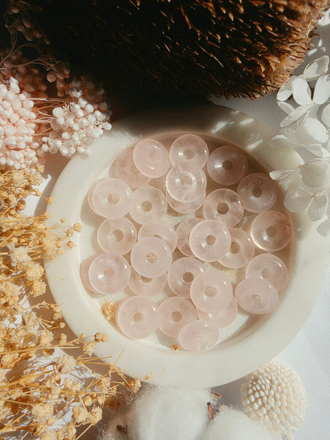 Rose Quartz Donut Pendant