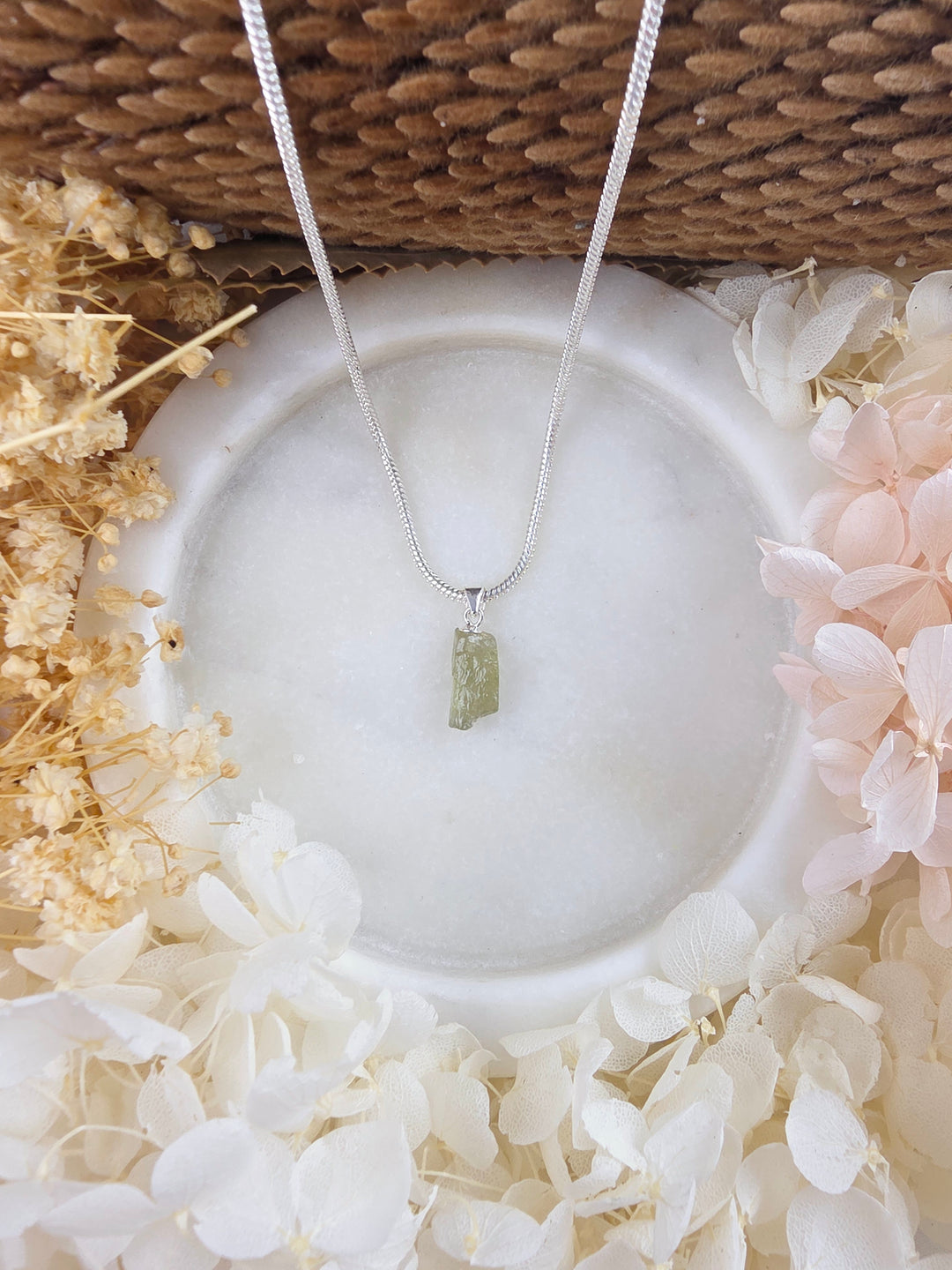 Green & Blue Tourmaline Silver Pendant — Flow & Flourish