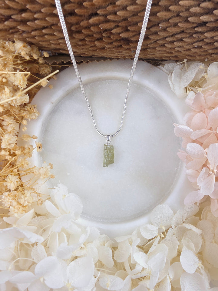 Green & Blue Tourmaline Silver Pendant — Flow & Flourish