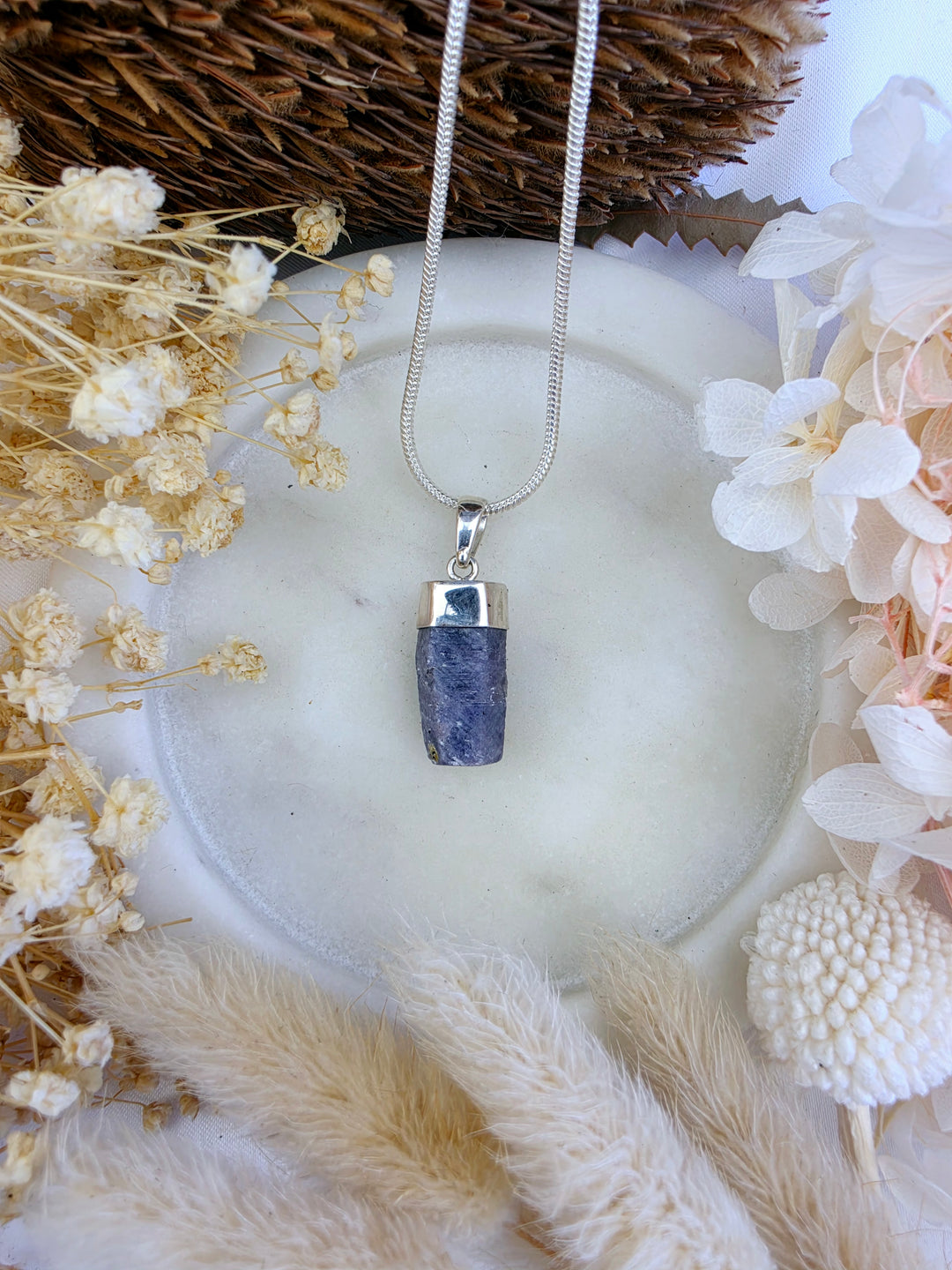 Sapphire Silver Pendant