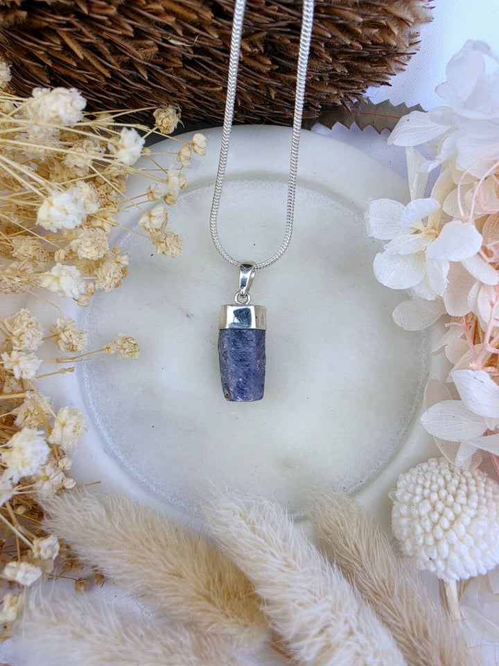 Sapphire Silver Pendant