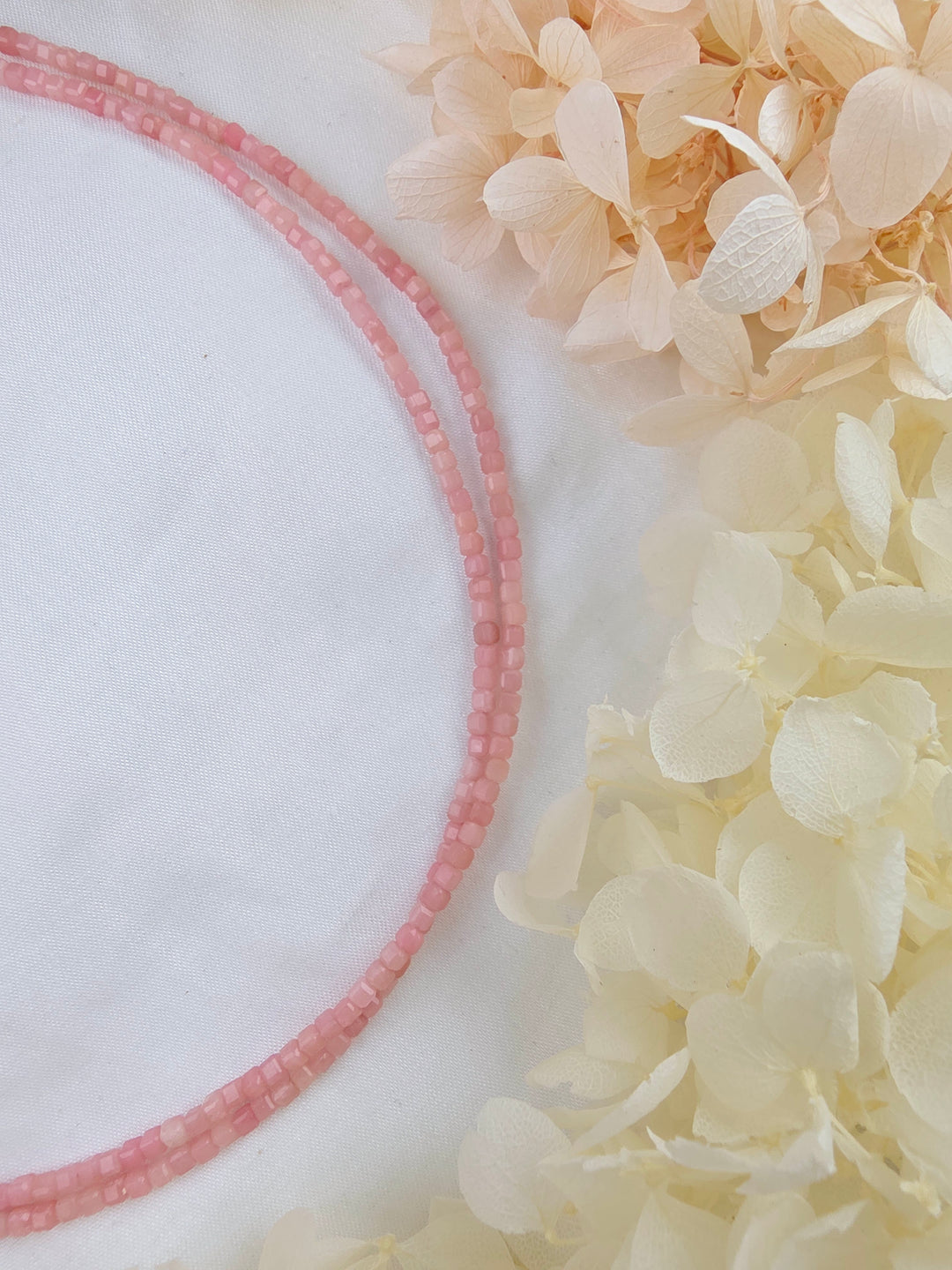 Pink Opal Faceted Necklace - Safe to Open Again