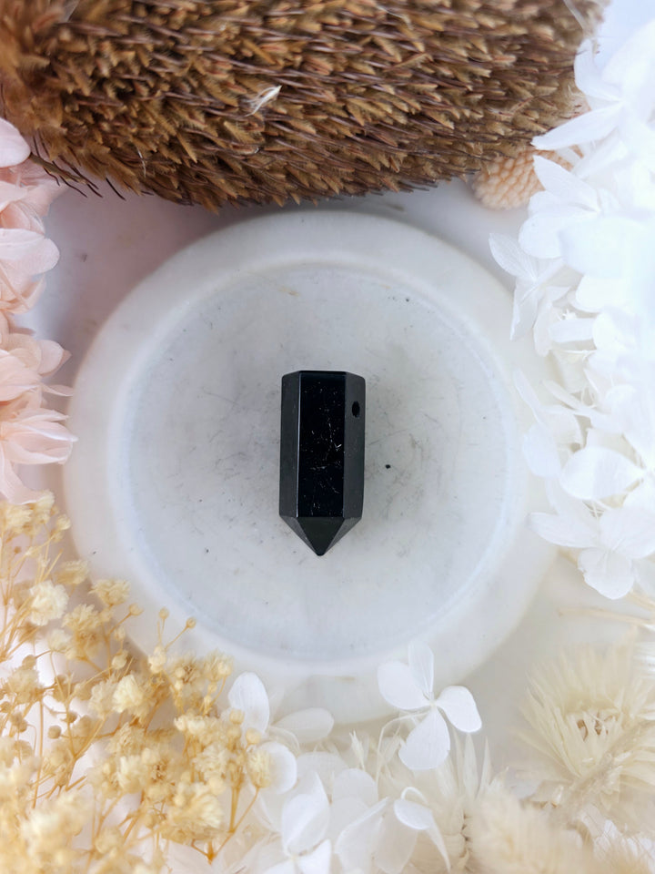 Black Tourmaline Point Pendant