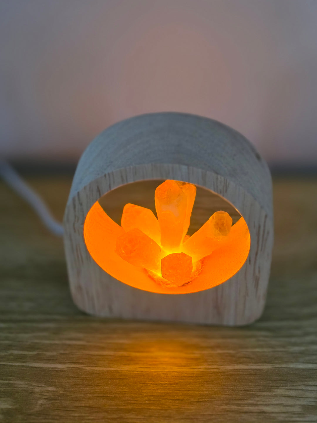 Citrine Lotus Lamp
