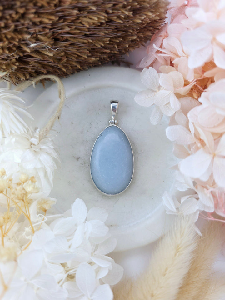 Angelite Silver Pendant