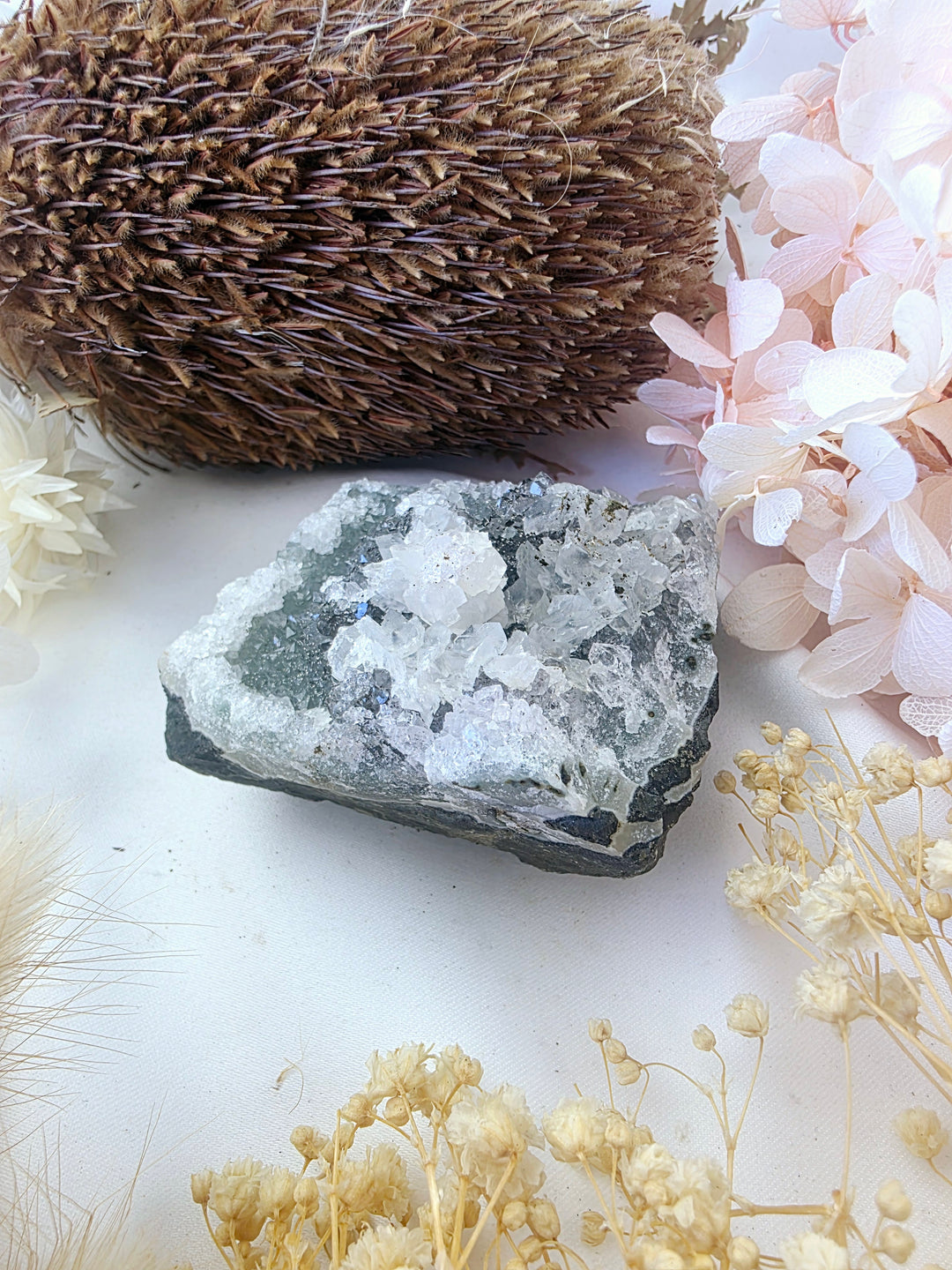 Amethyst with Calcite Cluster