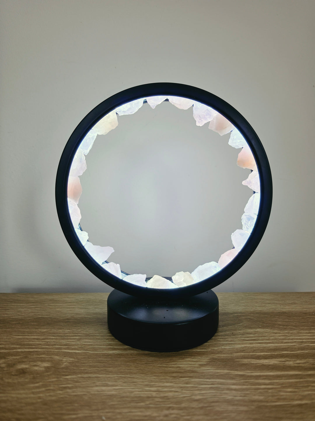 Rose Quartz Halo Lamp