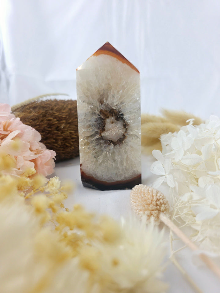 Carnelian Druzy Tower