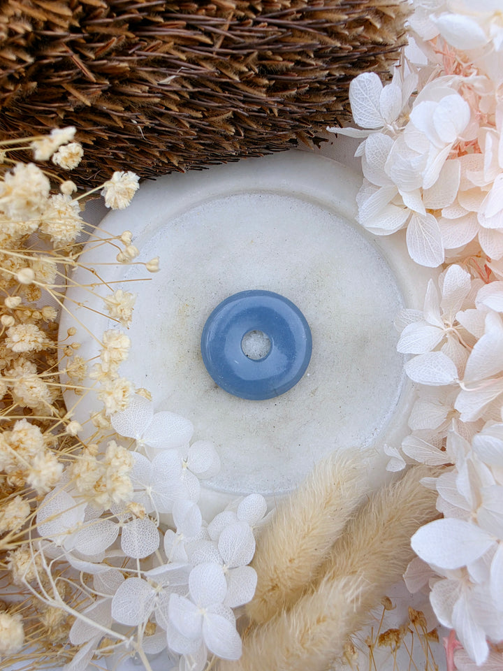 Angelite Donut Pendant