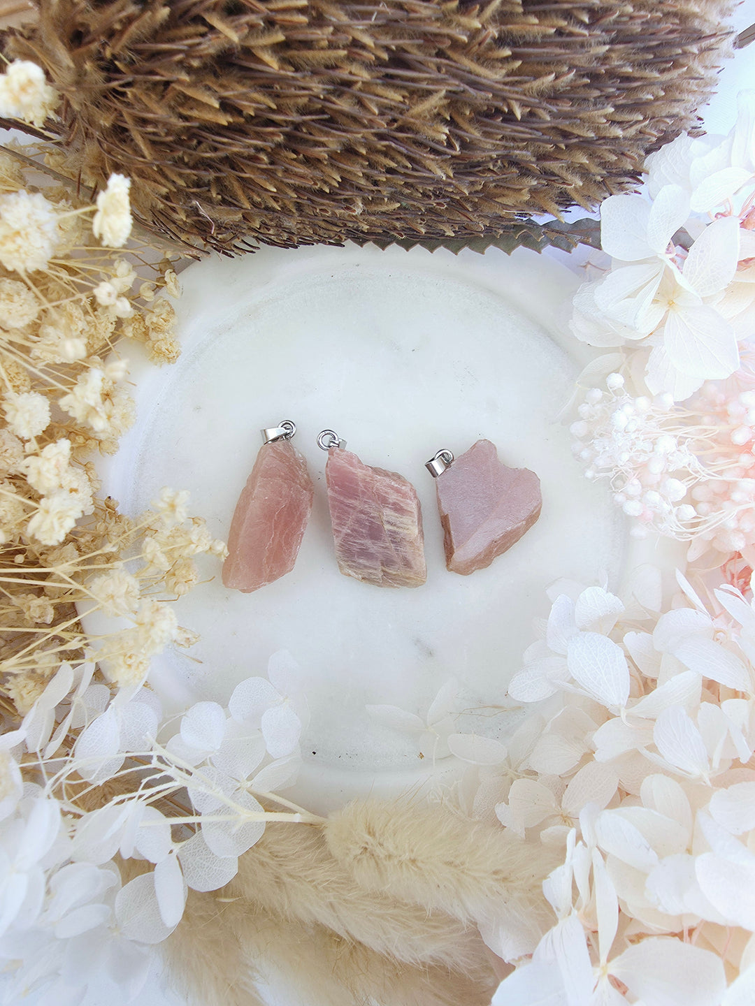 Peach moonstone natural pendant