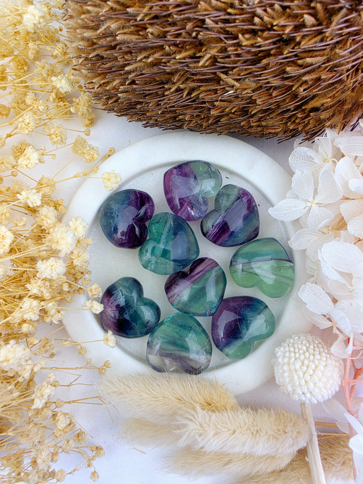 Rainbow Fluorite Heart Pendant — Dream Without Limits