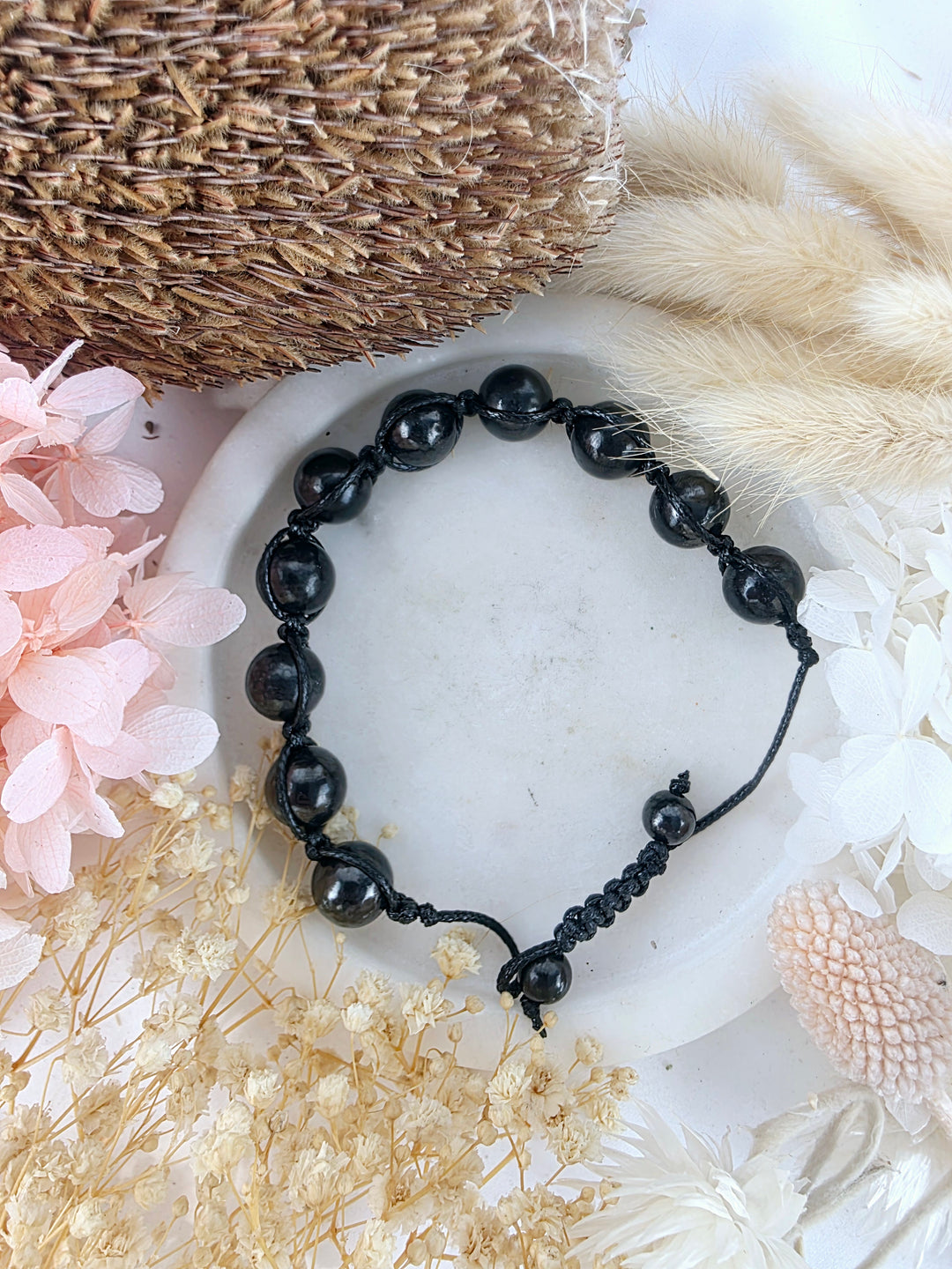 Shungite Chord Shamballa Bracelet - 12mm