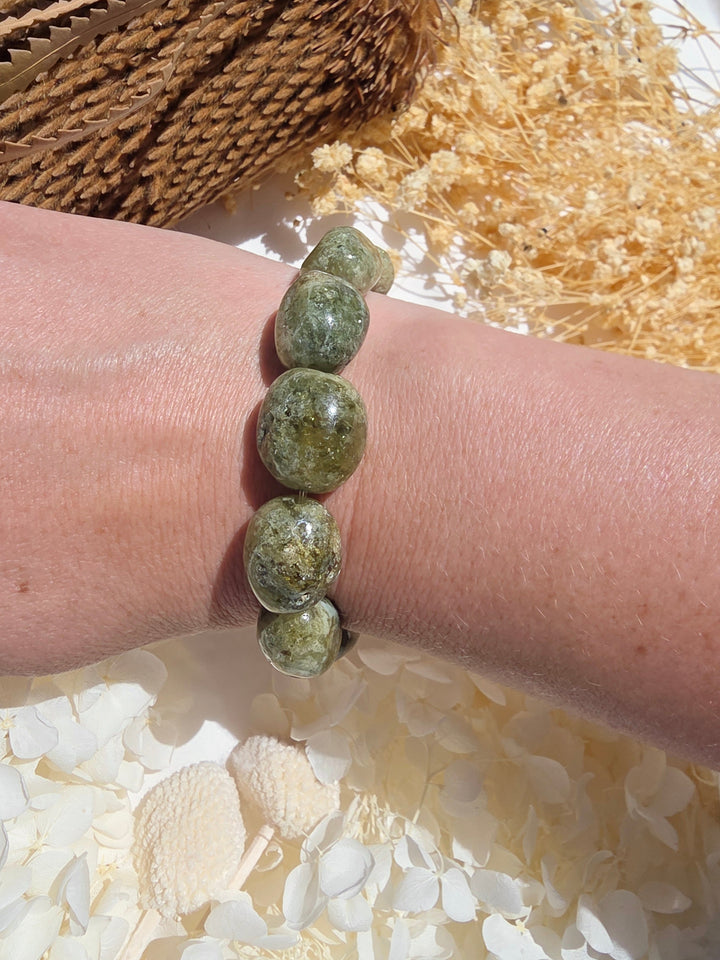 Green Garnet Bracelet - 12mm